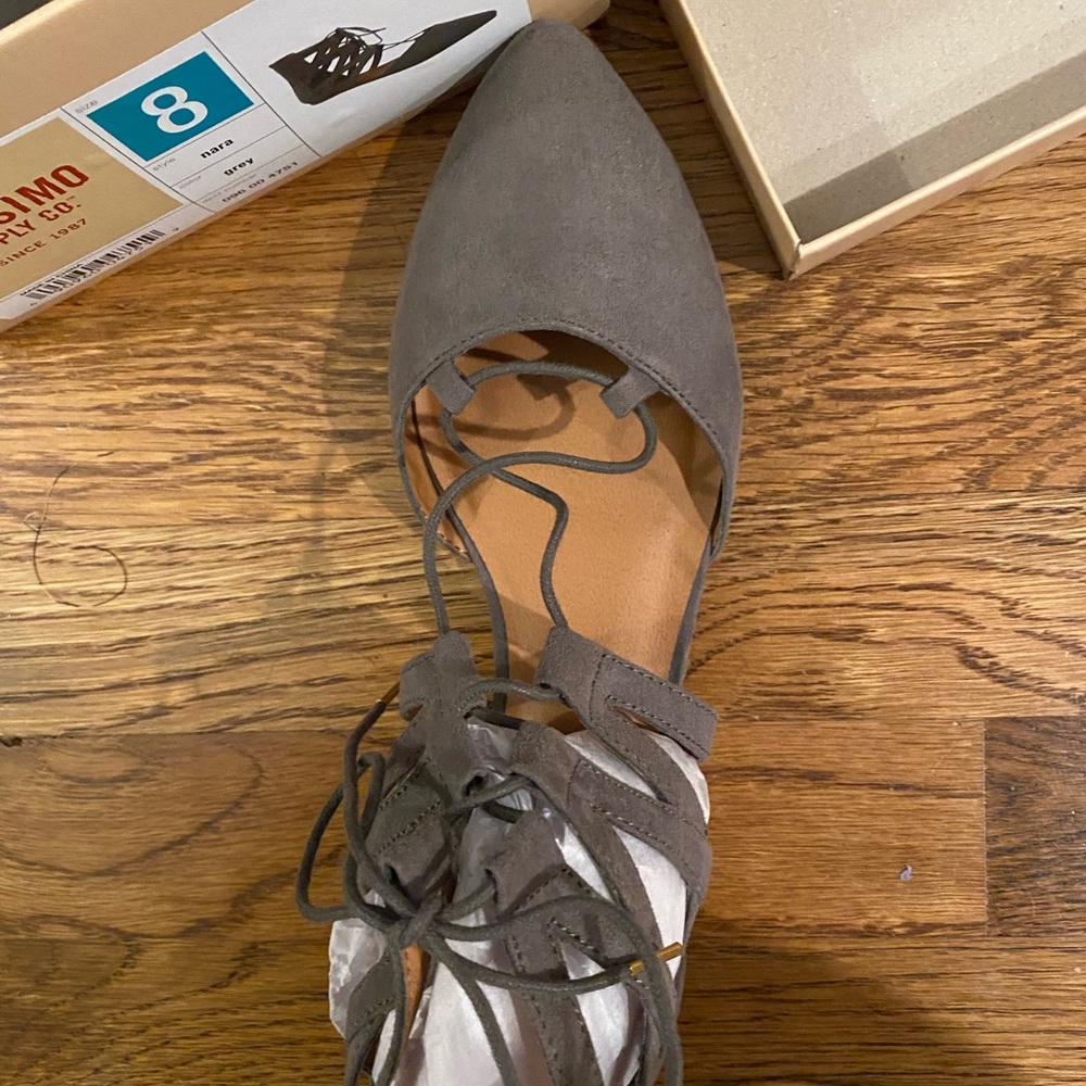 Lace up flats